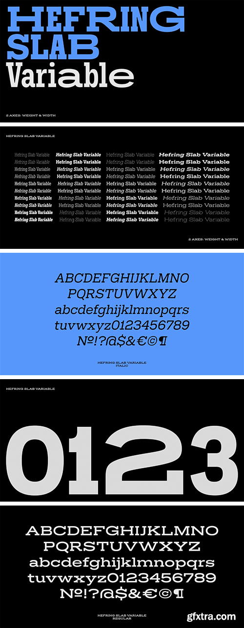 Hefring Slab Variable Font Family