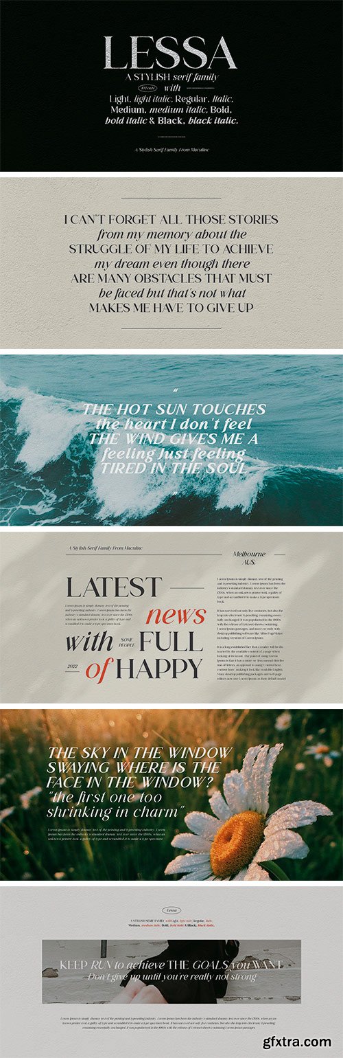 Lessa Font Family