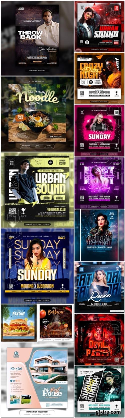 Flyer social media post, template banner psd set vol 31