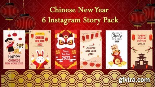 Videohive 6 Chinese New Year Instagram Stories Pack - Cartoon Animations 42724690