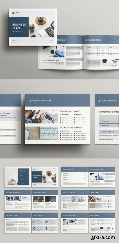 Business Plan Brochure Layout Landscape 520683970