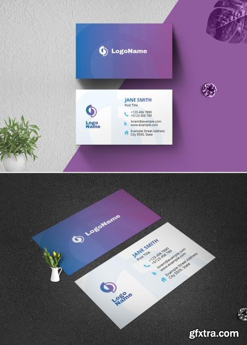 Gradient Business Card Layout 520105911