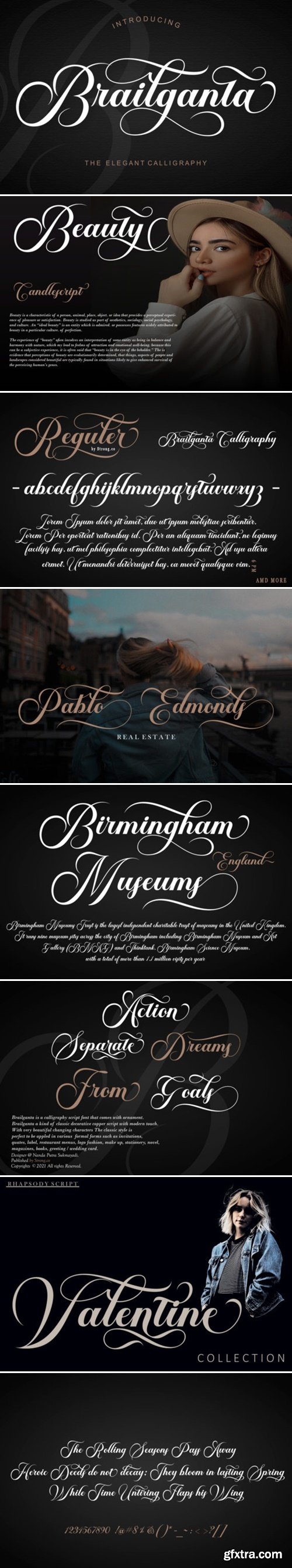 Brailganta Script Font