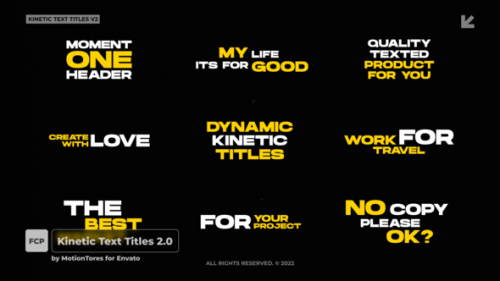 Videohive - Kinetic Text Titles 2.0  FCPX - 42731215 - 42731215