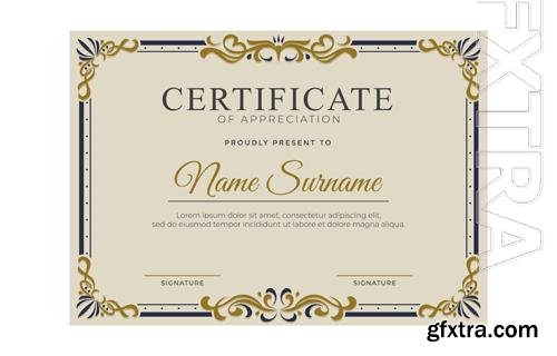 Vector victorian certificate template