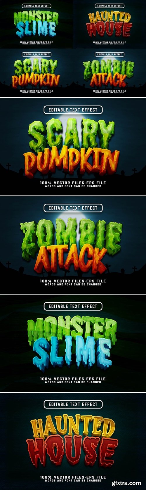 Set of Monster Editable Text Effect N45G8HC