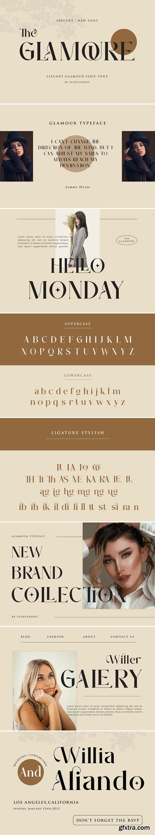 The Glamoure Serif Font