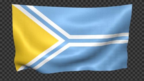 Videohive - Tuva Flag Waving Looped - 42724711 - 42724711