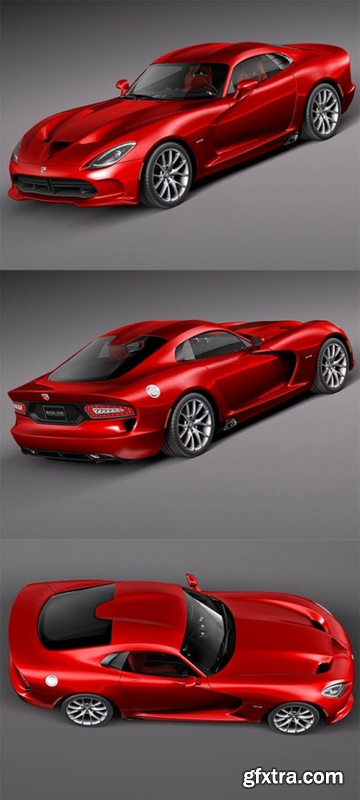 Dodge Viper GTS 2013 3D Model (New Formats)