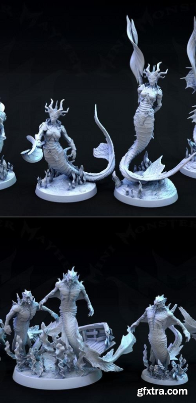 Mini Monster Mayhem - Abyssal Serpent 1-2 – 3D Print