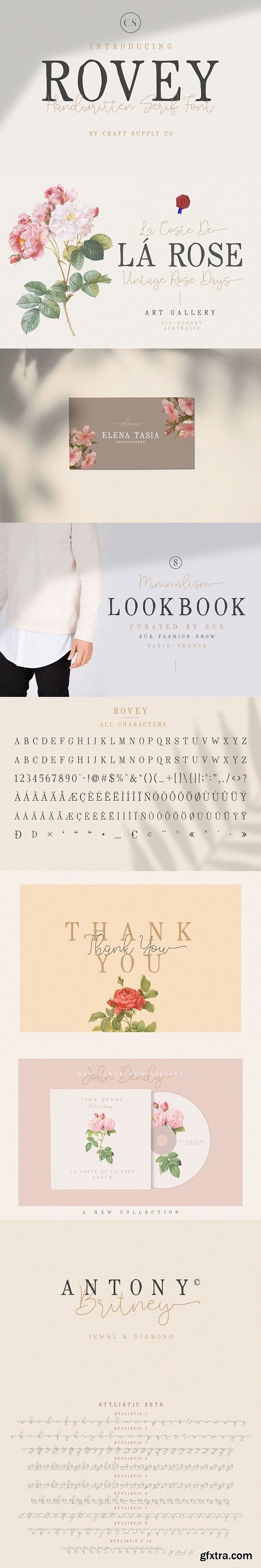 Rovey - Handwritten Serif Font