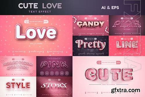 Set of 10 editable text effects, font styles