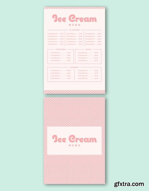 Checkered Ice Cream Menu 520882119