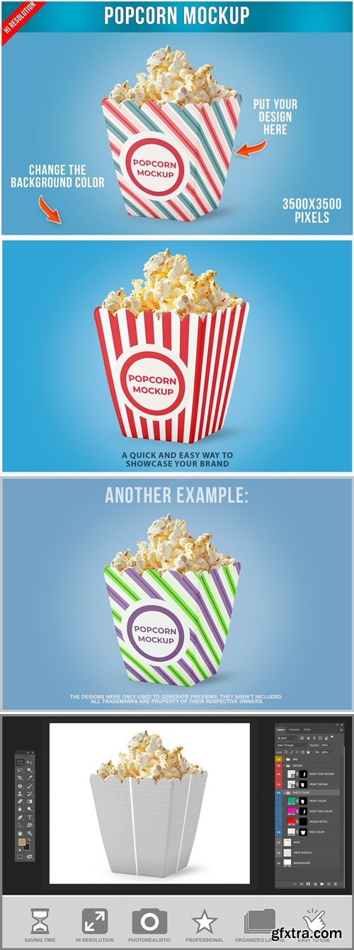 Popcorn Bag Mockup PNV73WR