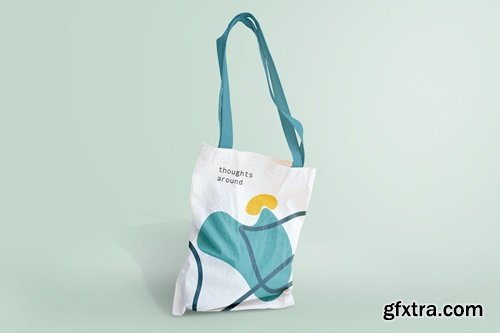 Casual Canvas hand Tote Bag Mockup RTQMB3Z