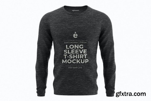 Long Sleeve T-Shirt Mockup Template D7E8MM7