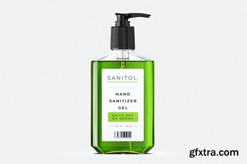 Hand Sanitizer Mockup Template CXE4TF3