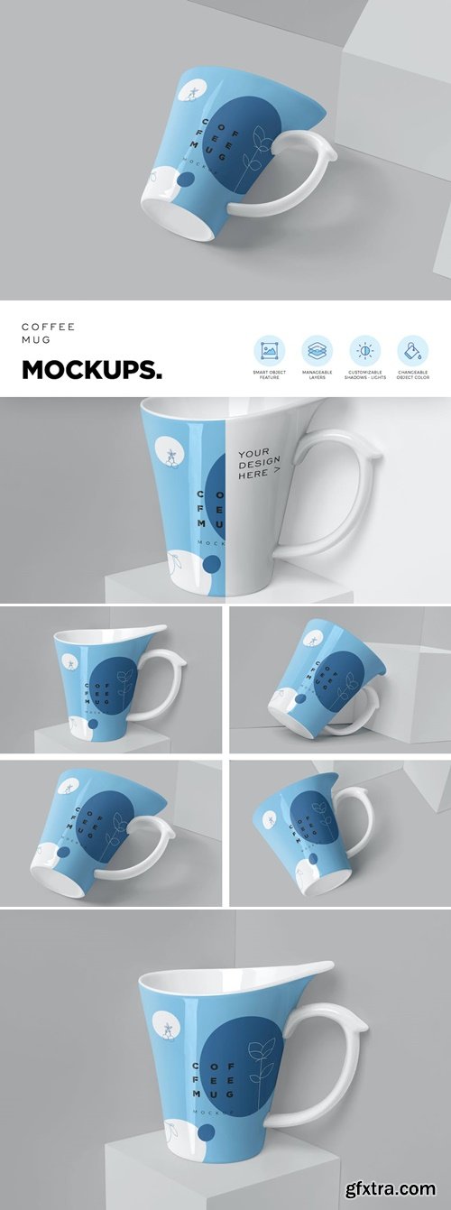 4 Awesome Coffee Mug Mockups 7ZSBL3V