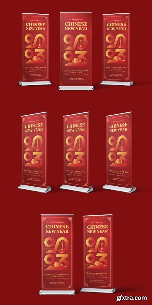 Chinese New Year Roll Up Banner