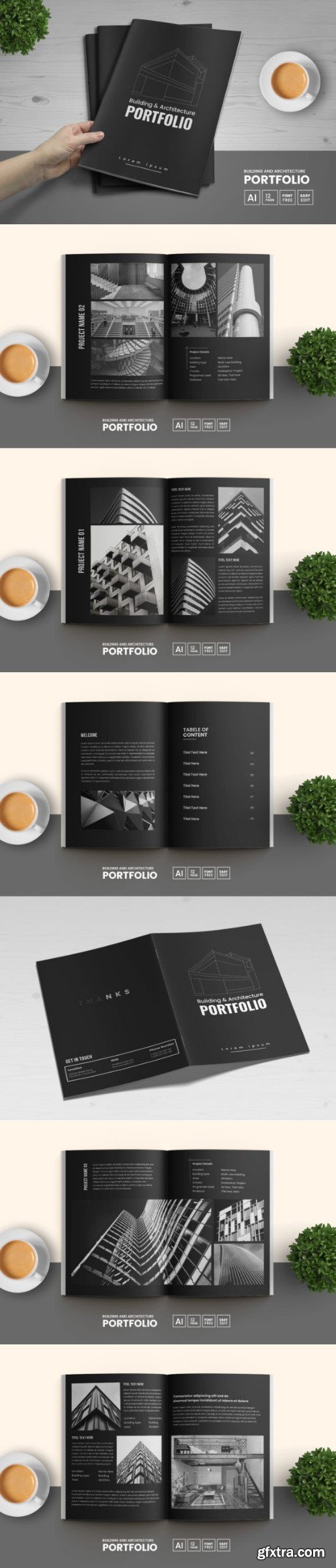 Creativemarket - Minimal Architecture Portfolio Template