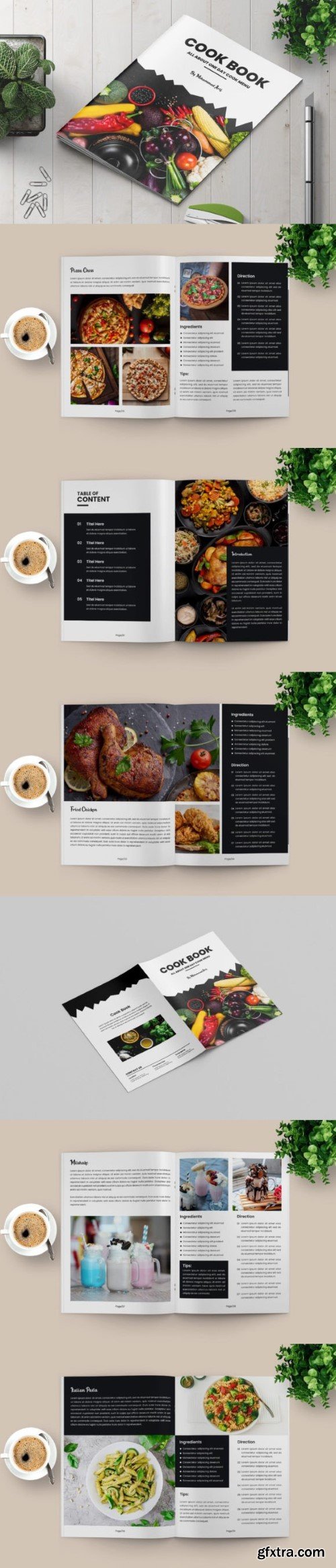 Cookbook Magazine Layout Template