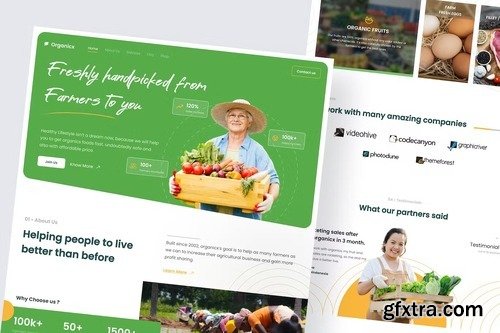 Organicx - Agriculture Landing Page 5CNAXHE