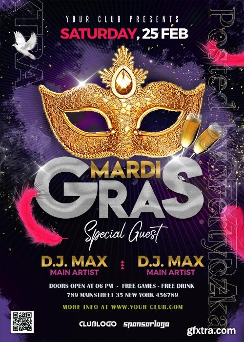 Mardi Gras Party Psd