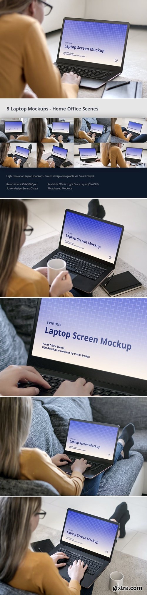 Laptop Mockup Home Office Scenes 2JPQAAE