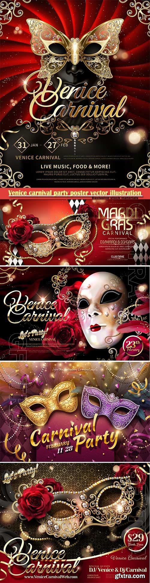 Venice carnival design vector illustration