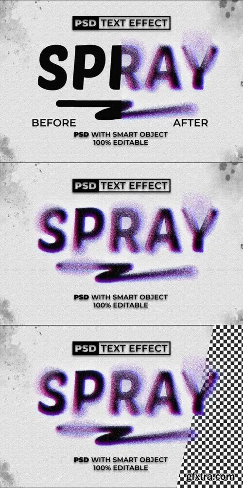 PSD Spray Text Effect Style