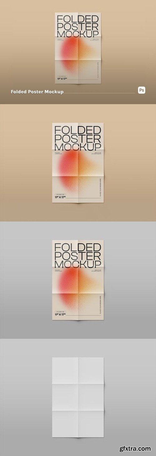 Poster Folded Mockup