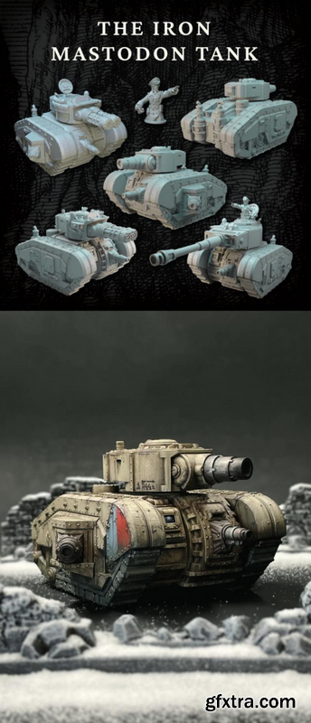 Iron Mastodon Battle Tank – 3D Print Model