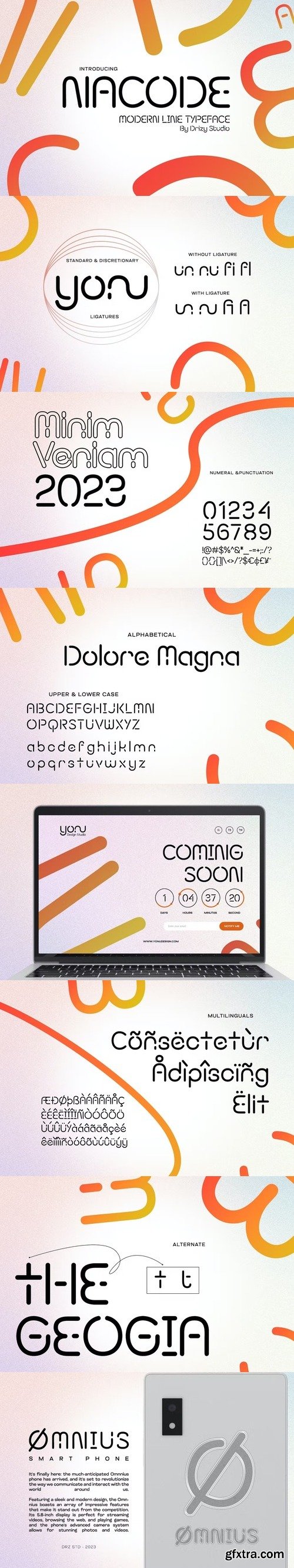 Nacode - Modern Line Futuristic Font