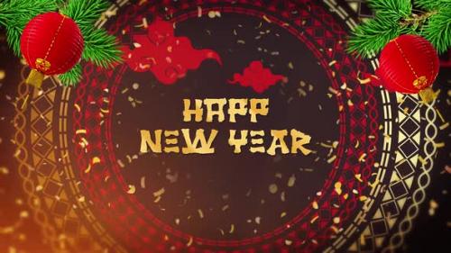 Videohive - Happy chinese new year. celebration greeting 4K animation V2 - 42831708 - 42831708