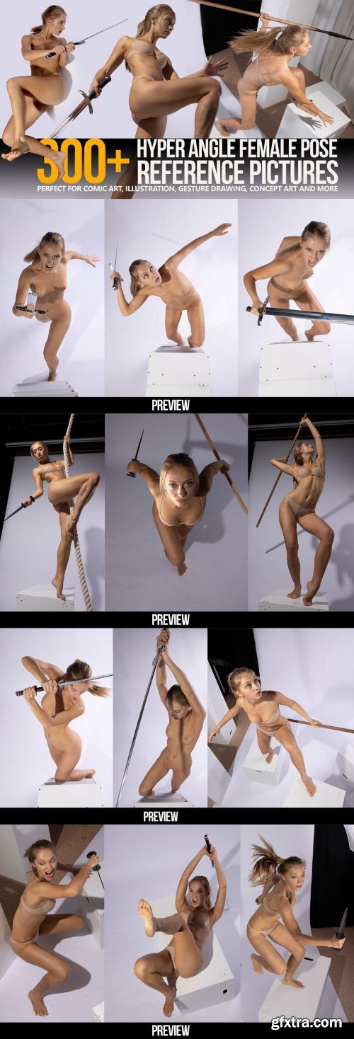 Artstation – 300+ Hyper Angle Female Pose Reference Pictures  