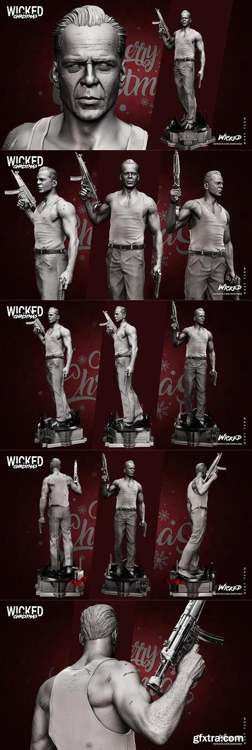 WICKED – John Mc Clane Statue – 3D Print Model