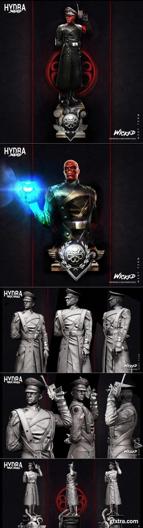 Wicked - Red Skull - Statue and Bust – 3D Print