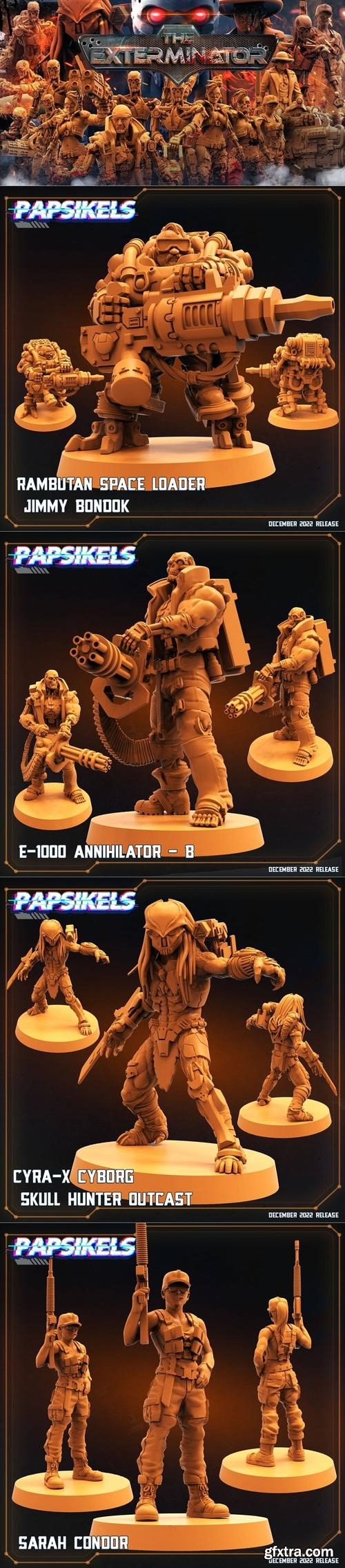 Papsikels Miniatures - The Exterminator December 2022 – 3D Print