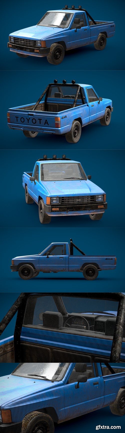 Blue Pickup Truck