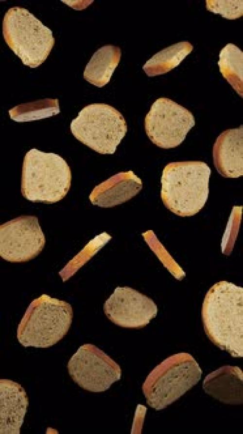 Videohive - Vertical Floating Slices of Bread on Alpha - 42766012 - 42766012