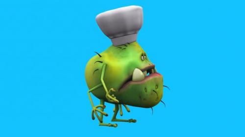 Videohive - Fun 3D cartoon virus chef (with alpha channel included) - 42766060 - 42766060