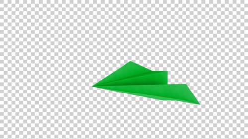 Videohive - Paper Plane Flying On The Air Green V3 - 42770207 - 42770207