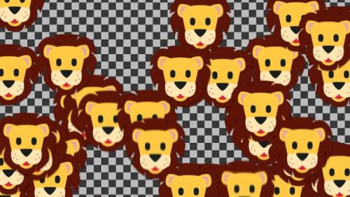 Videohive - Emojii Lion Transition | UHD | 60fps - 42784115 - 42784115