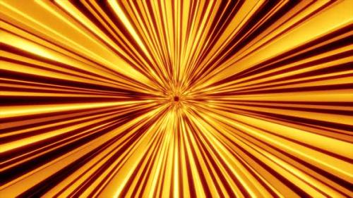 Videohive - Abstract glowing yellow futuristic energetic fast tunnel of lines and bands of magical energy - 42790602 - 42790602