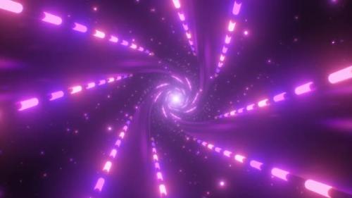 Videohive - Abstract Ultraviolet Neon Endless Twist Tunnel Glows in Outer Space - 4K - 42723302 - 42723302