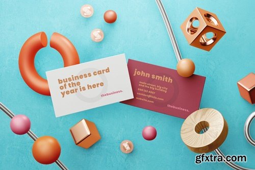 Modern Business Card Mock-Up Template 68K9KB3