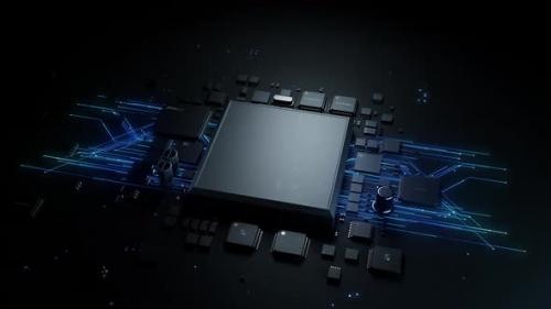 Videohive - The CPU is attached to the chip with the effect of a computing process. - 42759629 - 42759629