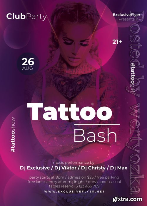 Tattoo Psd Flyer Design