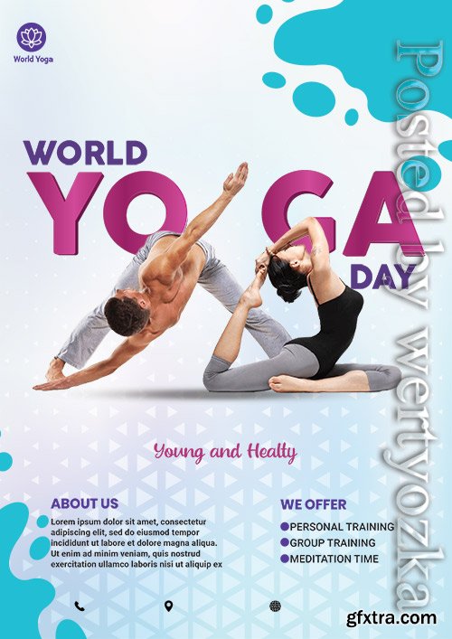 World Yoga Day Psd Flyer Design