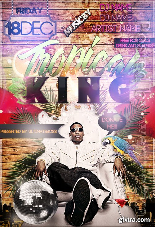 Tropical king Psd Flyer Design